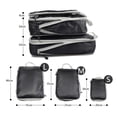 thumbnail image 3 of Injueey Paquete de 3 bolsas impermeables para almacenamiento de equipaje de viaje, organizador de cosméticos de gran capacidad, accesorio para Almacenamiento y organización del hogar Negro, 3 of 6