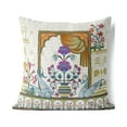 thumbnail image 4 of Mughal Paradise Throw Pillow in White 18x18, 4 of 5