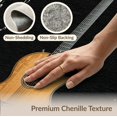 thumbnail image 6 of ODIKA 6'x9' Washable Area Rug Music Guitar Vintage Acoustic Note Scroll Border Instrument Notes for Queen Size Bedroom, Under Bed, Master Suite, Easy Care, Non-Shedding, 6 of 7