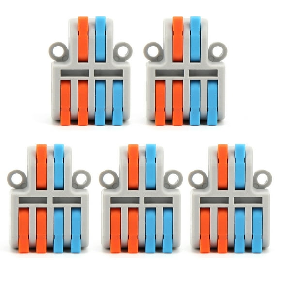 Electrical Connectors Blocks,5Pcs Lever Nut Connector Wire Connector Block Pushin Wire Connectors Smooth Operation