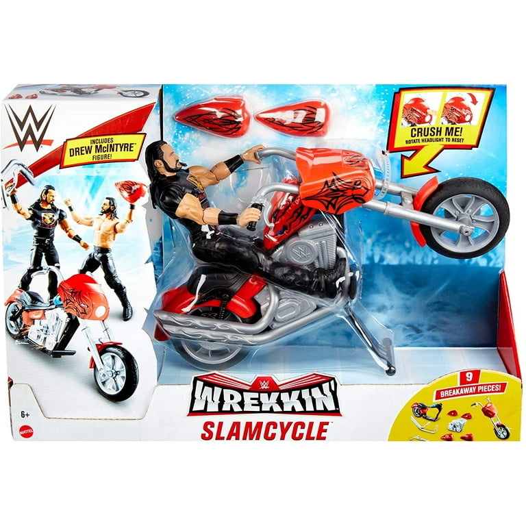 WWE MATTEL Wrekkin Slam Cycle Motorcycle (10.5 in) with