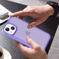 thumbnail image 5 of Decase for iPhone 14 Skin-Feel Translucent Case,Military Grade Anti-Drop Rugged Shockproof and Anti-Yellowing Protection Cover,Anti-Scratch Soft TPU + Hard PC Hybrid Cover for iPhone 14,Purple, 5 of 6