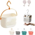 thumbnail image 2 of RVOV Plastic Hanging Shower Caddy, Portable Shower Basket Organizer with Hook, Lightweight Bathroom Storage Tote for Dorm, Gym, Travel & College Essentials, 2 of 9