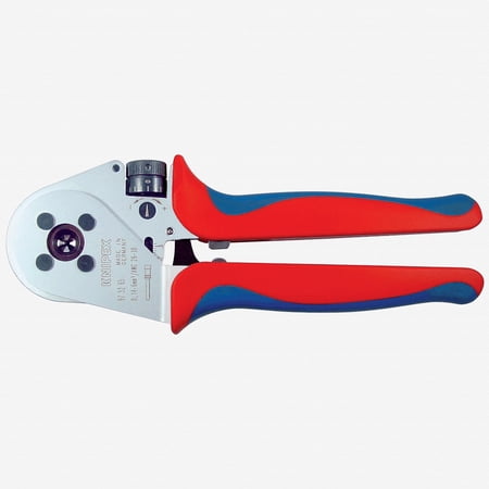 UPC: 0843221015923 | Knipex 97-52-65 Four-Mandrel Crimping Pliers w/ Locator – specific turned contacts (fine adjustment)