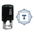 thumbnail image 1 of Printtoo Square Swirl Border Alphabet T Monogram Initial Self Inking Rubber Stamp Office Stationary, 1 of 3
