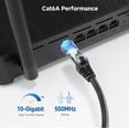 thumbnail image 3 of Cable Ethernet Matters Cat 6A de 10 Gbps, 3 pies, negro, paquete de 5, 3 of 9