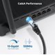 thumbnail image 3 of Cable Ethernet Matters Cat 6A de 10 Gbps, 5 unidades, 3 m, negro, 3 of 9