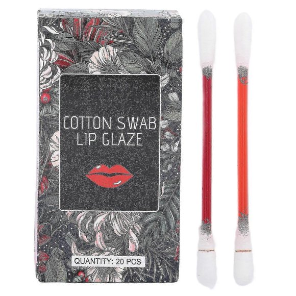 20pcs X 0.15ml Disposable Cotton Swab Lipstick Set Portable Long Lasting Anti Dry Tattoo Li
