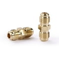 thumbnail image 3 of U.S. Solid 1/4 in Male Flare x 1/4 in Male Flare Brass Fitting Gas Union Connector Tube Coupler Pack of 2, 3 of 6