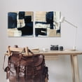 thumbnail image 3 of Stupell Industries Abstract Navy Neutral Abstract Painting Wrapped Canvas Art Print Wall Art, 24 x 24, Set of 2, 3 of 8