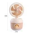 thumbnail image 3 of Vikakiooze Small Fan Portable Electric Fan Rechargeable Water C-Ooling Ecologically Friendly Cooler Spray Humidifier With Usb For Dorm Office Desktop, 3 of 8