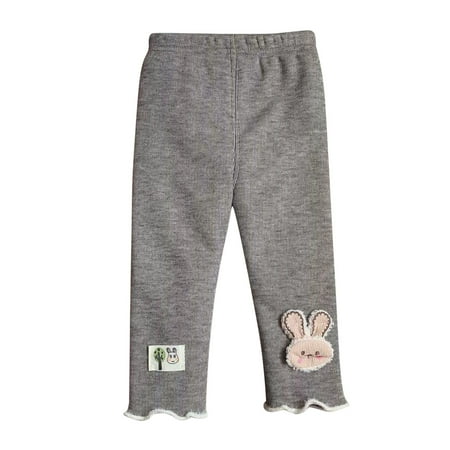 

Toddler Kids Baby Girls Cotton Fleece Lined Warm Bunny Leggings Knitted Pantihose Stretchy Basic Ankle Length Pants Pantyhose For Winter Stocking