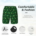 thumbnail image 3 of Lsque Happy St. Patrick's Day Pattern Swim Trunks- Bathing Suit Compression Liner - Beach Swim Shorts Swimwear - (S-3XL) - Stretch Quick Dry-XX-Large, 3 of 6