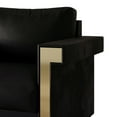 thumbnail image 4 of Castle Place Comtemporary Glam Velvet Upholstered Sofa, Black, 4 of 7