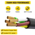 thumbnail image 1 of VEVOR - Cable de extensión para generador de 50 pies y 30 amperios, 4 cables, calibre 10, cable de generador de 125 V, 250 V, conector de bloqueo giratorio (50 pies, 30 amperios), 1 of 9