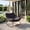 Black arc, variant on Volkmi Single Person Outdoor Rocking Chair, Oversized Patio Papasan Rocker, Comfy Wicker Reading Lounge, Indoor Egg Chair for Bedroom, Living Room, Porch, Garden, Lawn,Black