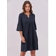 thumbnail image 4 of Minivestido ANRABESS, casual de verano, cuello en V, con volantes, azul para mujer, 4 of 6