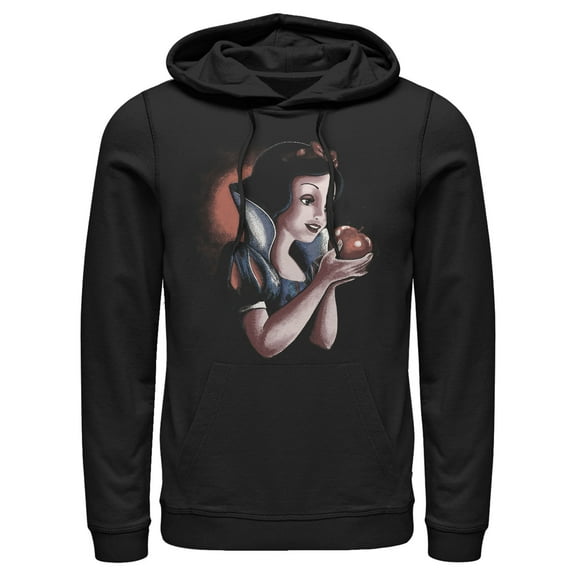 Men's Snow White and the Seven Dwarfs Eating Apple Portrait Pull Over Hoodie