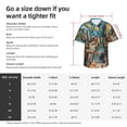 thumbnail image 6 of Haiem Whimsical Cats Night Cafe Printed Hawaiian Shirt for Men - Men’s Casual Beach Summer Shirts - Stretch Fabric with Modern Fit-Medium, 6 of 7