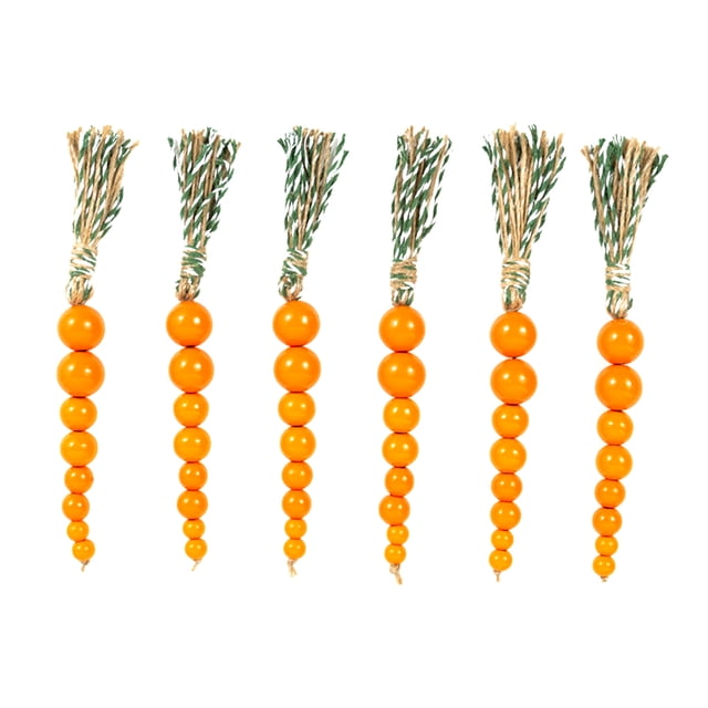Cateissary Paquete de 6 Mini Zanahorias de Pascua Colgante Colgante Pared Ventana Decoración Adornos Regalos Granja Accesorios Cocina Kits de decoración para fiestas Cateissary HA028355-00