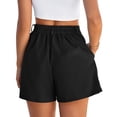 thumbnail image 4 of Delayuji Women Wide Leg Shorts Button Waist Tailored Shorts With Pockets Summer Business Casual Outfits for Women Vacation Short Daily Wear, 4 of 6