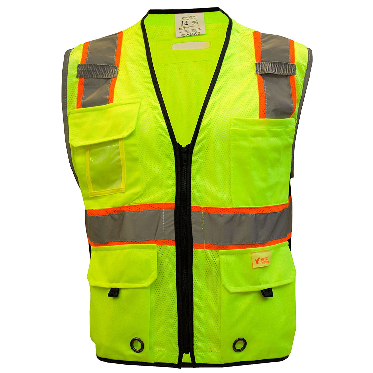 HN BL_ Adjustable Safety High Visibility Reflective Vest Elastic Strap Jacket N 