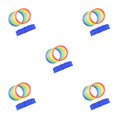 thumbnail image 1 of Redempat 1/2/3/5 10Pc Kindergarten Teaching Aid Sport Hopscotch Ring Game Fun Jumping 28cm One Size 5PCS, 1 of 1