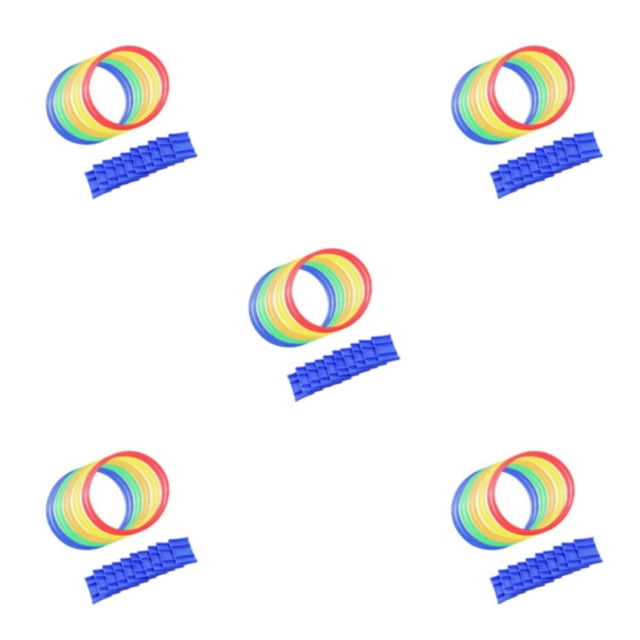 Redempat 1/2/3/5 10Pc Kindergarten Teaching Aid Sport Hopscotch Ring Game Fun Jumping 28cm One Size 5PCS