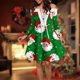 thumbnail image 2 of Vestidos para mujer Vestidos de otoño Casual Estampado de Navidad Manga larga Fuera del hombro Vestido a la rodilla para fiesta Mini vestido Odeerbi  ODB-5, 2 of 5