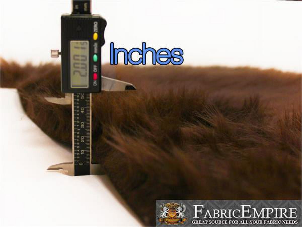Faux Fur Fabric Long Pile Monkey Shaggy BROWN / 60" Wide / Sold by the yard