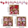 thumbnail image 3 of 4 Grids Box Set Valentine's Day Hanging Decorations 2026, Pink Romantic Love Theme Valentines Decor, Wooden Hanging Home Atmosphere Decoration, Valentines Day Decorations for The Home, Wall, Door, 3 of 4