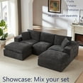 thumbnail image 5 of Miniyam 30" x 40" Dark Gray Multi-Functional Ottoman | The Ultimate Flexible Piece to Complete Your L/U-Shape Sofa Configuration, 5 of 9