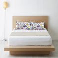 thumbnail image 6 of Yayeee Pillowcase Standard Size Set of 2 Satin Wrinkle Resistant Pillow Case, Purple Doodle Pattern, 6 of 7