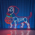 thumbnail image 2 of Handmadetneonsign Halloween Skull Dog Neon Sign, Halloween Wall Art Decor, Home Bar Pub Beer Wall Decor, 2 of 5