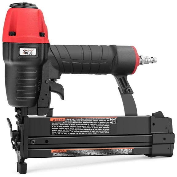 3PLUS HF509040SP Pneumatic Nail Gun 18 Gauge 2" Brad Nails | 1/4'' Narrow Crown Stapler| 2 in 1