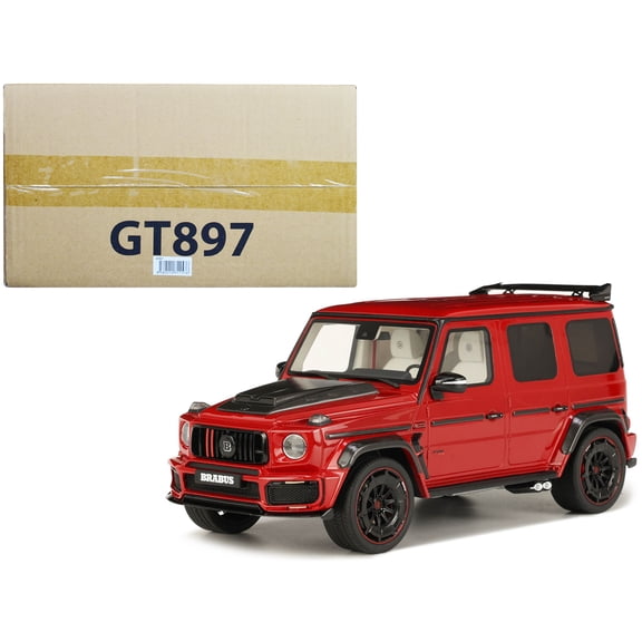 2022 Brabus 900 Rocket Edition Red with Carbon Hood 1/18 Model Car by GT Spirit