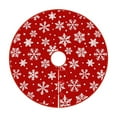 thumbnail image 2 of NWOKYZGH Christmas Tree Skirt, 19.7 Inch Rustic Burlap Tree Skirt with White Snowflakes Printed Xmas Tree Ornament Christmas Holiday Party Decoration, Red, 2 of 8