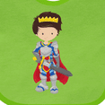 thumbnail image 4 of Inktastic Prince, King, Knight, Sword, Crown, Brown Hair Boys Baby Bib, 4 of 4