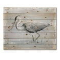 thumbnail image 3 of Designart 'Grey Heron Bird In Lake' Farmhouse Print on Natural Pine Wood, 3 of 5