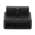 thumbnail image 4 of Adaptador de panel frontal USB Enchufe de panel frontal Codo de 90 ° USB3.0 Adaptador de encabezado de 19 pines a 20 pines para placa base de PC Tipo B, 4 of 5
