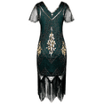 thumbnail image 4 of PrettyGuide Women's 1920s Dress Sequin Art Deco Flapper Dress with Sleeve, 4 of 5