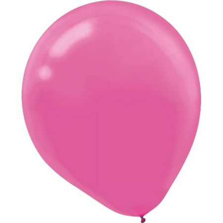 UPC: 0013051575571 | Amscan Glossy Latex Balloons  9   Bright Pink  20 Balloons Per Pack  Set Of 4 Packs