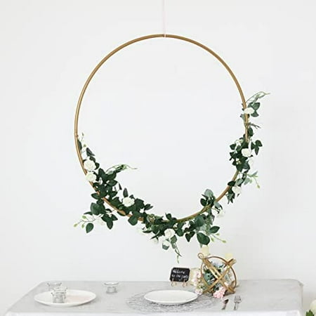 

TABLECLOTHSFACTORY 32 Heavy Duty Metal Floral Hoop Wreath Hanging Rings