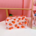 thumbnail image 5 of Bolsas de cosméticos transparentes Lindas bolsas de maquillaje transparentes de frutas de melocotón Organizador de artículos de tocador portátil impermeable Bolsa de cosméticos para mujeres, 5 of 5