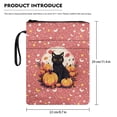 thumbnail image 6 of Xoenoiee Cat Pumpkin Print Book Sleeve with Zipper Moon Star Book Cover for Book Lovers Book Protector Book Pouch Fits Most Standard Paperbacks, 6 of 6