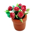thumbnail image 4 of HILABEE 1:6 1:12 Échelle Maison de Poupée en Pot Fleurs Fée Jardin Décor Classique Enfant Jouet Résine Fleurs Rouges, 4 of 9