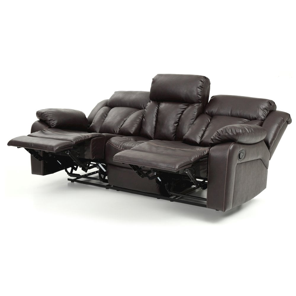 Glory Furniture Daria Reclining Sofa in Dark Brown Color