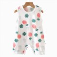 thumbnail image 4 of Baby Onesies Boy Baby Infant Boys Girl Sleeveless One-Piece Vest Cartoon Rompers Tank Top Jumpsuit Toddler Cotton Outfits, 4 of 4
