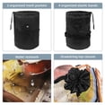 thumbnail image 3 of PhooArto Large Barrel Drawstring Makeup Bag, Music Notes Violin Leaf Painting Travel Cosmetic Bag Portable Make Up Organizer Bag, 3 of 6