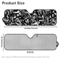 thumbnail image 5 of HUIACONG Gray Camo Sun Shade Windshield,Car Sunshade for Rubicon Sahara TJ JK JKU 2 & 4 Door-Blocks UV Rays Sun Visor Shield,Front Window Sun Shade, 5 of 6